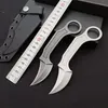 Hochwertiges taktisches Messer mit fester Klinge D2 Double Action Stone Wash Blade Full Tang Stahlgriffmesser mit Kydex