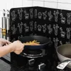 Sublimation Kitchen Tools Aluminum Foldable Kitchen Gas Stove Baffle Plate Kitchens Frying Pan Oil Splash Protection Screen Kichen Accessor