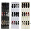 Wall-hanging Fabric Shoes Storages Bags 24 Pocket Shoe Organizer Behind the Door Storage Bag Space Saver Hanging Bag JLE13780