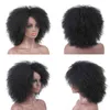 Aosi Wig Short Fluffy Hair Afro Kinky Kinky Kinky Black Bruin Natuurlijke hittebestendige synthetische cosplaypruiken voor vrouwen 220622