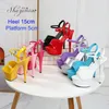 Naked Color Dress Party Shoe Sexy Show Sandals 15 17 20 CM High Heels Platform Girls Shoe Club Plus Size 43 220322