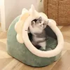 Cat Pad Bed Сладкий Мягкий Теплый Теплый ПЭТ Корзина Уютный Котенок Лаунджер Подушка Дом Палатка Маленький Собачий коврик для Моющиеся Кошки Зимние кровати 220323