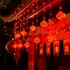 Other Event Party Supplies Chinese Year Led String Lamp Knot Red Lantern Christmas 2023 Decorative Garland Night Light 230206