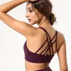 NOUVEAU Gilet de yoga à dos croisé Vêtements d'été Soutien-gorge de sport pour dames Rassemblant de beaux sous-vêtements au dos Soutien-gorge de sport Réservoir Brassière avec coussinet de poitrine Rassemblant les chocs