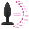 Sex Toy Massagebeistung 10 Frequenzanaler -Stecker Vibrator -Spielzeug für Männer Frauen Prostata Massagebaste drahtlose Fernbedienung Elektroschock