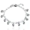 Link Chain 925 Sterling Silver Bead Ball Bell Bracelet For Women Fashion Charm Wedding Engagement Party JewelryLink Lars22