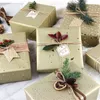 Geschenkwikkeling Duurzame sneeuw Elk Merry Christmas Kerstmis Kerstmis Pakpakpapier Kraft Papergift