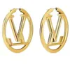 Kvinnor Hoops örhängen Fashion Womens Big Circle Simple Earring Jewelry Luxurys Designer örhängen Letter L Stud örhänge hela 21316p