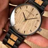 Wristwatches BOBO BIRD Wooden Watch Luxury Handmade Chronograph Male Ebony Stopwatch Wood Wristwatch Date Display Custom Logo Dropshippping