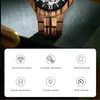 Orologi da polso uomini orologi in legno orologio in legno scheletro solido cinghia in legno meccanico automatico relogio masculinowristwatch