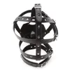 Cabezal fetiche de cuero Capacitación de la cabeza de la cabeza del casco Bondage Sexy juguete para mujer Bdsm Slave