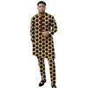 Abbigliamento abbigliamento abbigliamento etnico stampato nigeriano uomo abiti set camicie dashiki con pantaloni maschili per pantaloni maschili in stile tradizionale stile africano pattern