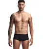 Caleçon ceinture translucide sans couture hommes glace soie sous-vêtements créatif Sexy BoxerUnderpants