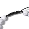 Fios de miçangas Chakra Casal Bracelets Natural Branco Turquoizes Onyx Pulseira de Pedra de Pedra de 8 mm Redes redondas CARRO DE CARROM MANTILE