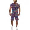African Printed Women S Men S -T -SETS Fashion Vintage Tracksuit Tops Shorts