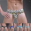 Sous-vêtements en soie glacée sous-vêtements pour hommes culottes en maille respirantes Bikini taille basse U poche convexe slip maillot de bain Sexy