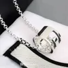 Pendentifs classiques or amour collier Designer AG 925 mode argent plaqué lettre luxe simple coeur titane amoureux Saint Valentin chaîne bijoux femme hommes mariage