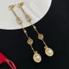 New designed Dangle pearl tassel ladies earrings asymmetric Skull Skeleton Micro inlays diamonds women double layer Beetle necklac2829