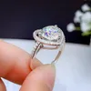 Anneaux de mariage Huitan classique éternité pour les femmes intemporel coeur amour conception avec zircon cubique brillant bijoux livraison directe Rita22