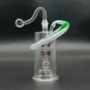 DHL Mini Glass Dab Rig Bong Narghilè Bong spessi Set Perc Percolatore LED Pipa ad acqua leggera Gorgogliatore portatile Becher per fumatori