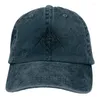 Bérets unisexe adulte chapeau de Cowboy Style boussoles maçonniques symbole casquettes de Baseball réglables casquette de camionneur rétro Denim chapeaux papa chapeaubérets