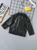 Toddler Boys PU Leather Zip Front Moto Jacket SHE