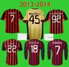 2013 2014 AC MILANS Retro soccer jersey vintage football shirt 13 14 classic Maglia da calcio MALDINI HONDA INZAGHI ROBINHO KAKA MONTOLIVO EL SHAARAWY BALOTELLI