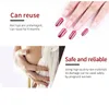 Kleurrijke Herbruikbare Valse Kunstmatige Nail Tips Afneembare Nagels Art Extension Tips met UV Gel gecoate Reatil Box-pakket