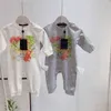 베이비 클래식 장난 꾸러기 편지 jumpsuits 부드러운 편안