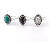 Bague Turquoise rouge noir blanc diamant noir dame/fille mode bijoux mélange style taille 100 pcs/lot