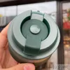 Starbucks Cup Regalo de año nuevo 384ml Classic Silicone Green Silicone Copa plegable con bolsa de cadena Copa de acompañamiento portátil