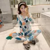 Sonbahar Seksi V Yaka Uzun Kollu Vücut Şekillendirici Pijama Setleri Pijama Suit Kadınlar Için Shapewear Iç Çamaşırı Johns Bodysuit 220329