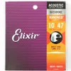 1 комплект струн ELIXIR Nanoweb Extra Light для акустической гитары 10-47 110022614