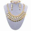 Earrings & Necklace Fashion Weeding Jewelry Sets Gold Plated Square Bracelet Earring Set Bridal Engagement Accessories Nigerian Brida SetsEa