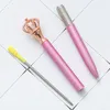 Creativity Crown Adornment Crystal Pen Gem Ballpoint Wedding Office Metal Rings Roller Ball Pens novelty gift