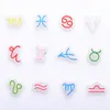 1 stcs Luminous 12 Constellation Shoe Charms PVC Croc Decorations Scorpio Leo Virgo Sandals Wirstband Accessories Kids Gifts