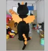 2022 Costume de mascotte de dragon noir d'Halloween de qualité supérieure Animal de bande dessinée en peluche Personnage de thème d'anime Taille adulte Carnaval de Noël Fête d'anniversaire Fantaisie Outfit