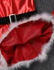 Girl's jurken Kids Girlet Leotards Outfit Kerst kostuum Mouwloze open rug lovertjes lovertjes Figuur Skating Tutu Santa Dance Sleeve