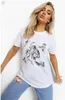 Zomer engel stempelen mode ademend comfortabel t-shirt ronde nek top t-shirt dames korte mouw dames t-shirt