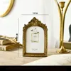 Vintage Aesthetic Resin Photo Frames Royal Court Style Embossed Picture Frame Home Ornaments