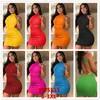 Sexy Casual Dresses for Womens Designer Clothing 2022 High Collar Sleeveless Party Dress Fashion Slim Bodycon Pencil Dress Clubwear