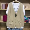 Women's Vests Jacket Vest Loose Sweater Women Autumn Winter Sleeveless Knitted Cardigan Plus Size Coat Short Chaleco Mujer Luci22