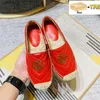 Top Cord Platform matelasse leather espadrilles Flats slippers women sandals with box summer shoes white Apricot dark green mules red ggitys UCIF