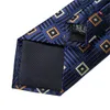 8cm Blue Plaid Paisley Dot 100 Silk Men Tie Business Festas de casamento formal Coca