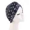 Vrouwen ruche knoop knoop tulband cap moslim hijab sjaal paisley hoofd wrap rekbare India motorkap chemo hoeden turbante haaraccessoires