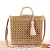 Evening bag Fashion Rattan Hollow Wooden Handbags Natural Colors Straw Bags For Shopping Casual Baking Lady Shoulder Bag 20220607