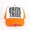 Ball Caps Bride/Bride Tribe Bachelorette Baseball Cap Women Wedding Preparewear Trucker White Neon Summer Mesh HatBall