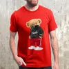 Men039s T-Shirts Maske Teddybär Print Unisex Schwarz T-Shirt Herren T-Shirt Übergroße Grafik Kurzarm 100 Baumwolle T-Shirt Mann T2799475