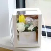 Embrulhe de presente caixa de embalagem de flores transparente caixas de presentes do dia do dia do dia do casamento portátil boxes de embalagem fresco