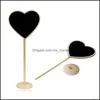 Altre forniture per feste festive Stella a forma di cuore Mini lavagna in legno Plac Dhctl